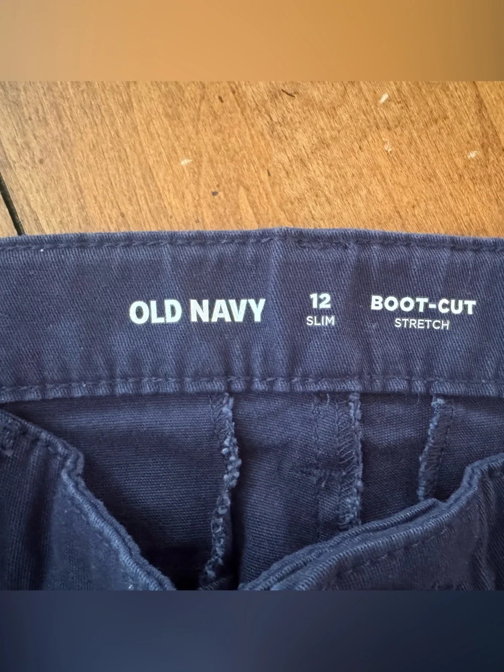Bundle of 3 Old Navy Girls School Uniform Bootcut Stretch Pants Size 12 Slim